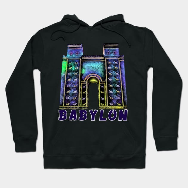 Ishtar Gate in Babylon Hoodie by Bx11